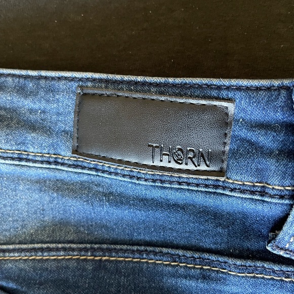 Thorn Straight Leg Blue Jeans Faded size 12 - Picture 7 of 9